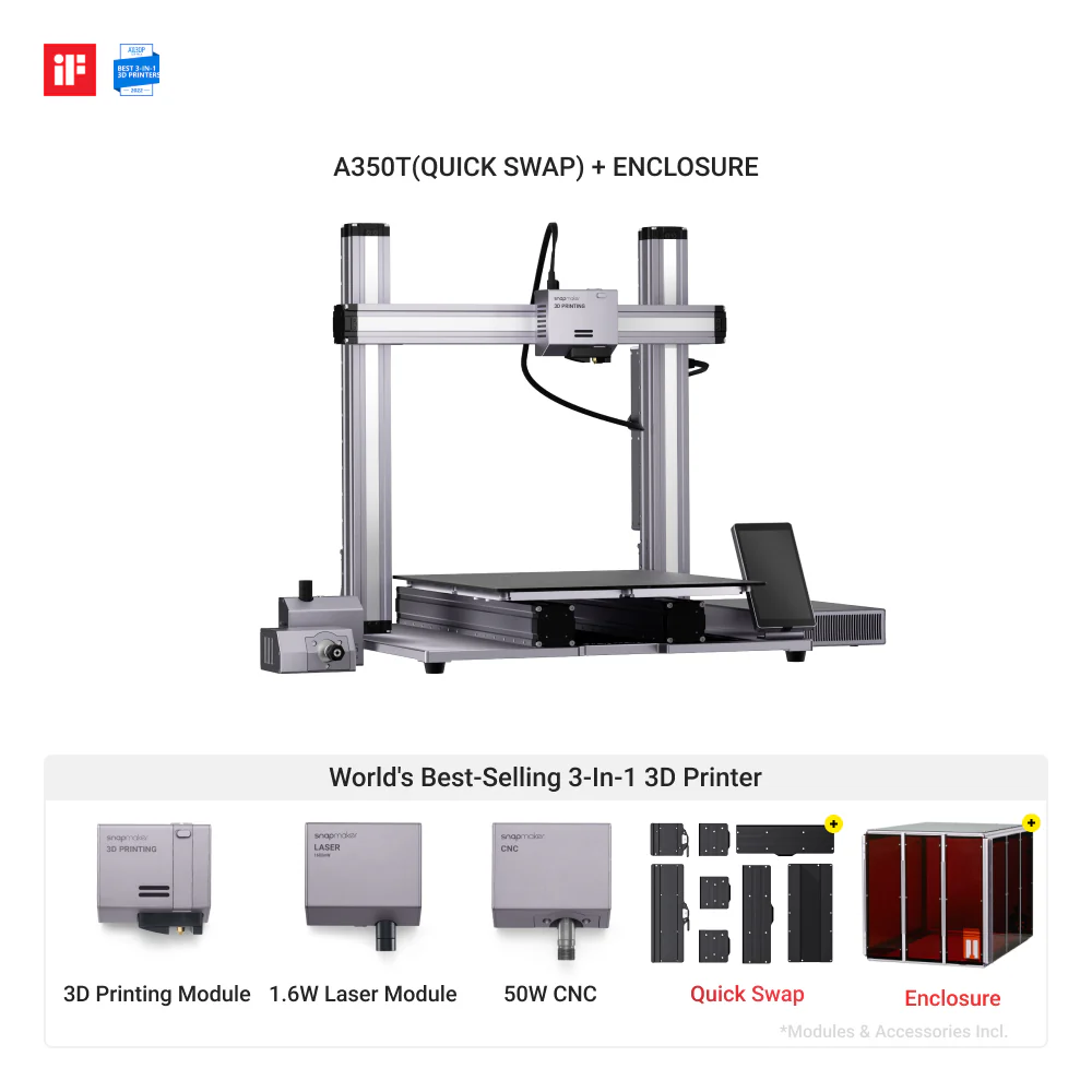Snapmaker 2.0 Modular 3-in-1 3D Printer A350T - Image 11